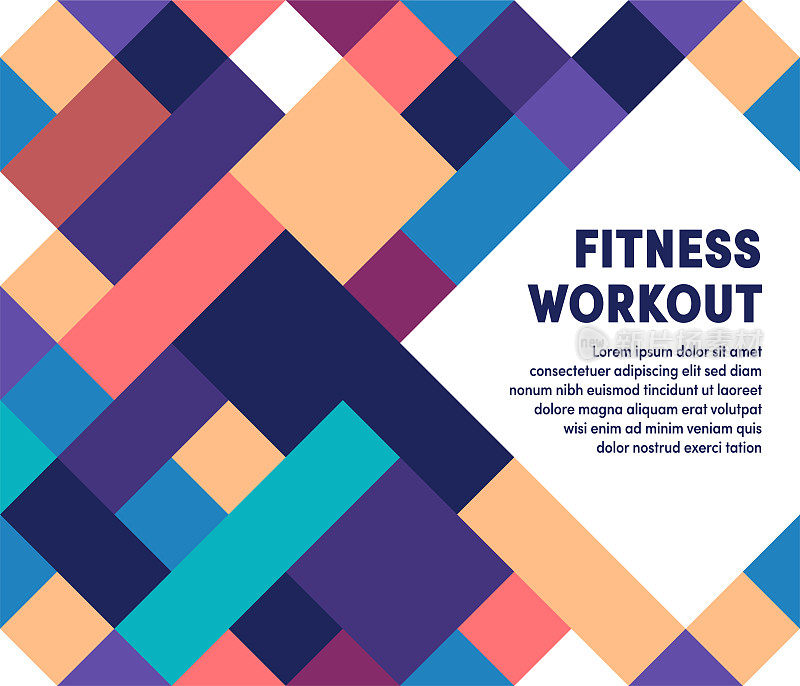 Fitness Workout Modern & Geometric Vector Illustration